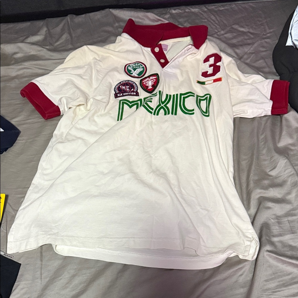 Polo by Ralph Lauren Kids Mexico Polo Shirt - Cream and Red